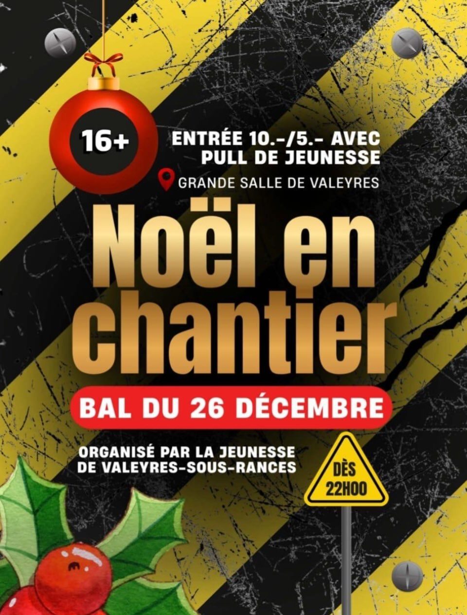 Affiche de Noël en chantier
