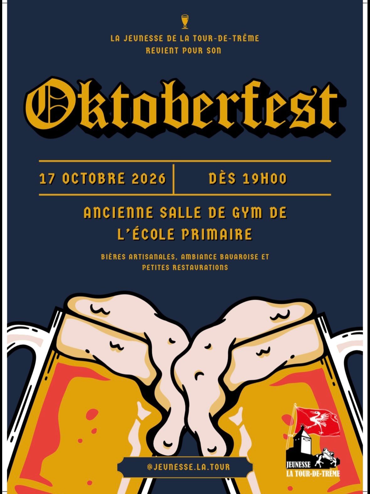 Affiche de Oktoberfest de la Jeunesse de La Tour-de-Trême