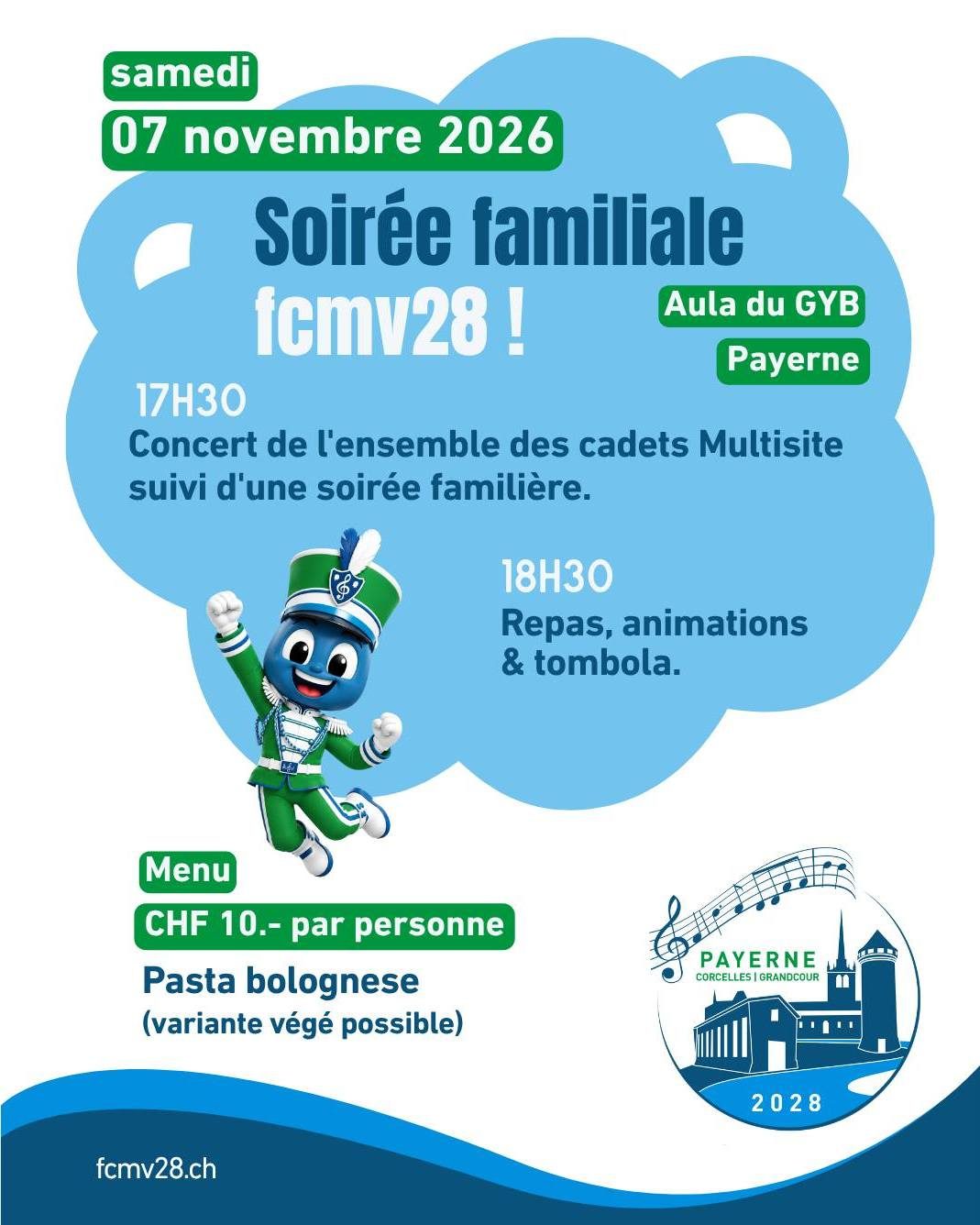 Affiche de Soirée familiale FCMV 2028